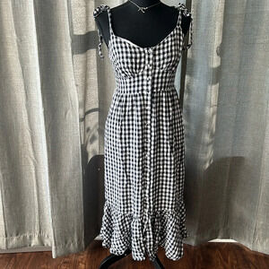 Black and White Gingham J. Crew Dress